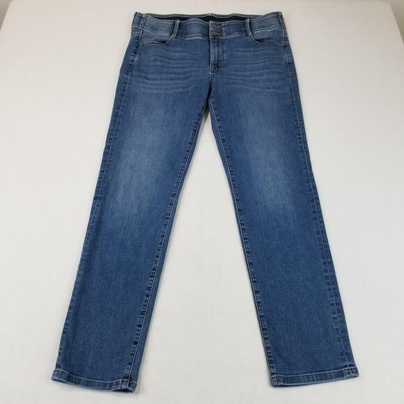 Apt. 9 Jeans Womens 16 Blue Tummy Control Straight Leg Stretch Medium Wash Denim - Picture 11 of 11